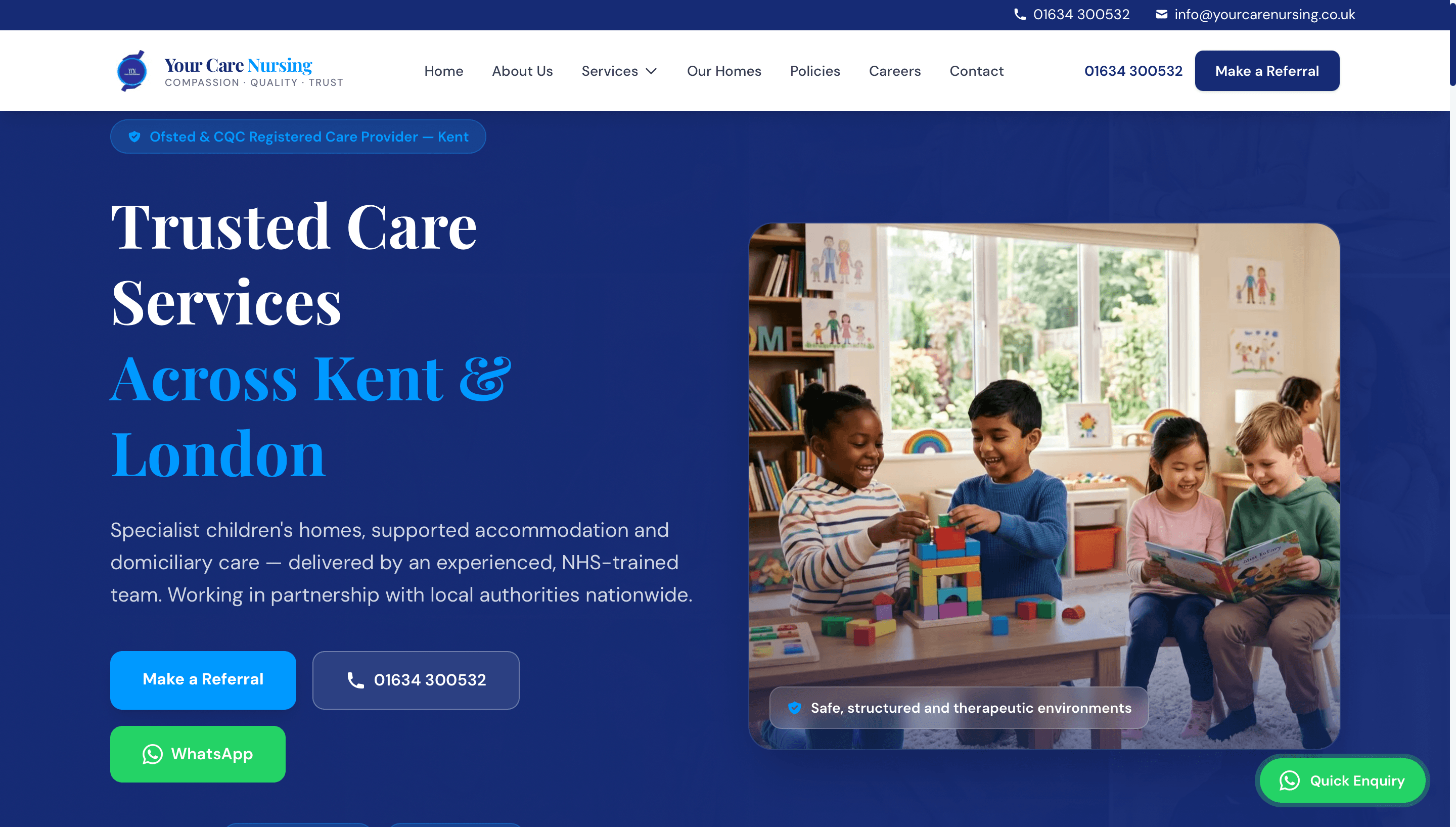 Your Care Nursing website